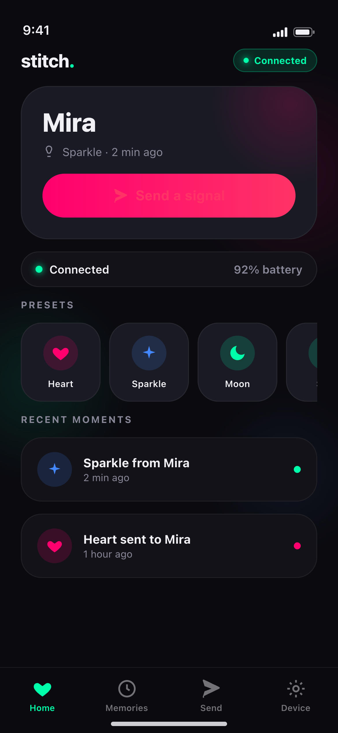 Home — send a signal to your person